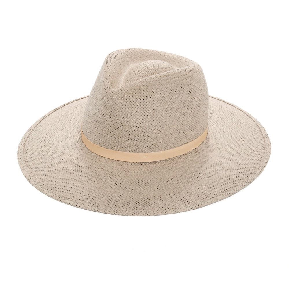 Janessa Leone Valentine Packable Straw Hat Grey